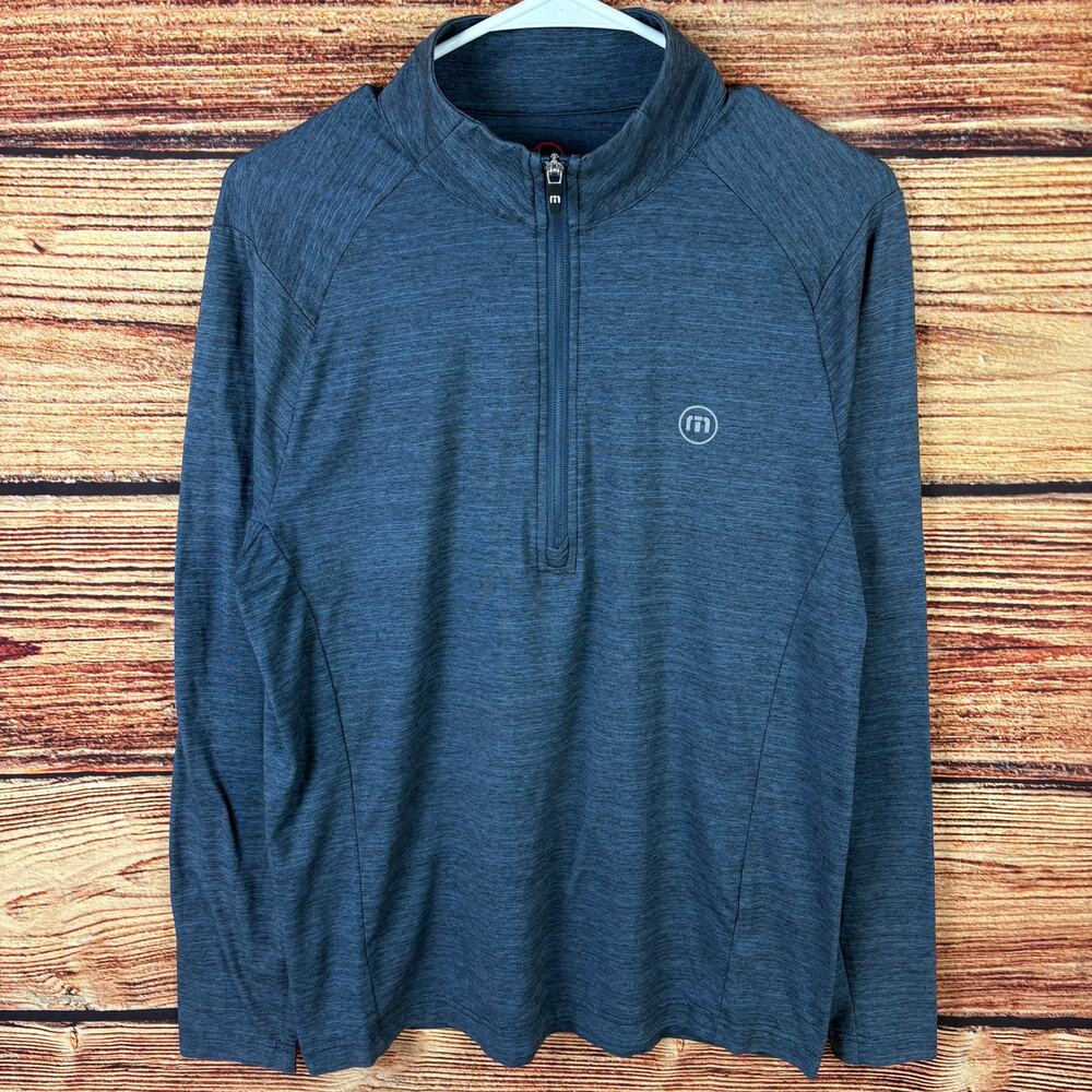 Travis Mathew Navy Blue Half Zip Light Weight Pullover